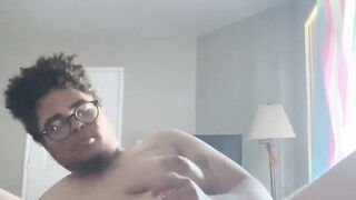 Trans fellow wanking