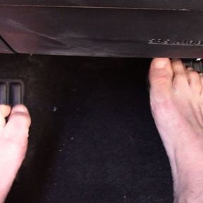 My hot NY feet on the pedals of my rental car in Tampa, FL