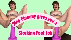 Step-Mommy gives you a Stocking Foot Job