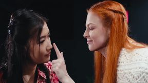 Dolly X, Freeuse Fantasy And Sofia Rivers - Lesbian Redhead Freezes Time And Makes Asian Babe Her Sex Slave - Lezdom Hardcore Sex