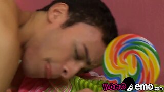 Mischievous teenage guys suck each other off and fuck hard