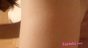 Amateur czech Zuzinka gets facial