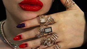 Lipstick &amp; jewelry &amp; nails fetish