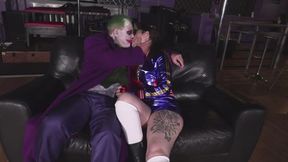 Joker and Harley Quinn fuck in an empty club