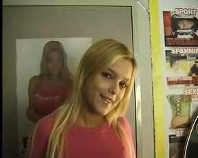 My cousin Renata a natural blonde with a shaved pussy did a
