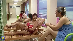 Ana Bela And All Female In Mature Women Getting Relaxed In An Sauna