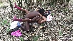 Sex in the forest full of bamboo and wildlife
