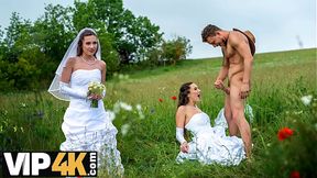 BRIDE4K  She ran away from her fianc� to fuck a stranger shepherd outdoors