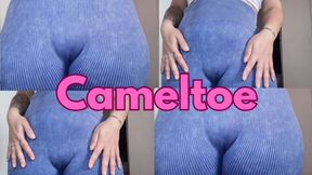 Cameltoe with leggings violet