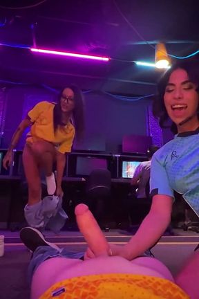 Gender X Films - E-games Trans Hottie Smashed in Computer Club by Rival While Teammates Watch!
