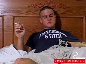 Chronic tobacco user Devon take pride in his huge cock