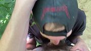 Sucking Daddies dick at the forest 😈