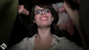 dirty cum slut tiffany taylor visits the sex cinema to sucks off strangers cocks and get her tits covered in cum