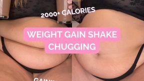 TWO Weight Gain Shakes: Slow & Sensual Chugging with Fat Chat