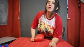 Squish and Fisting Big 24 Marbled Balloon - Bunny Looner