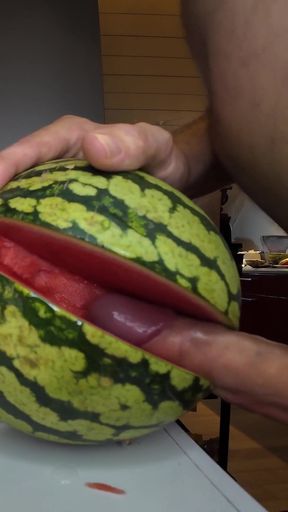 My Way of Beeing a Vegan. Fucking a Watermelon