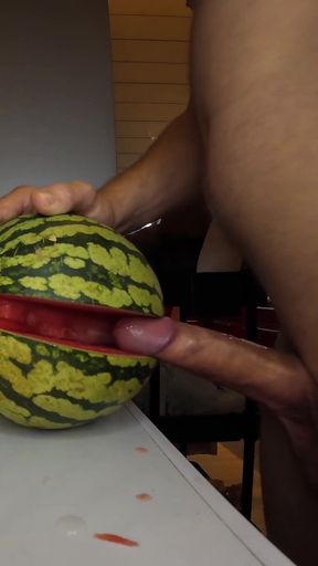 My Way of Beeing a Vegan. Fucking a Watermelon