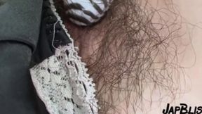 Hot Japanese Woman Giving Blowjob Outdoors on Terrace