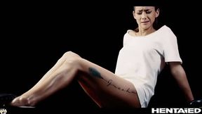 Alien with huge tentacle cocks fuck a sexy treasure hunter and CUM-Dumps her pussy and asshole