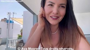 French sex-addicted slut impales herself on a huge cock and makes it squirt in her mouth!