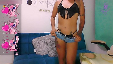 TS Angelique Monroe - Webcam show from October 2, 2023