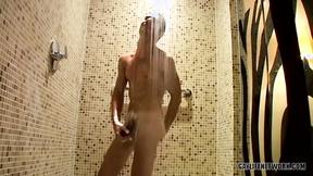 ”TeachTwinks: Zack Randall Jacks Off & Shoots Cum While Showering”