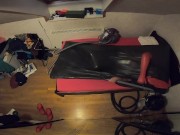 Vacbed Session Self Bondage - one hand outsided - fourth time in vacbed