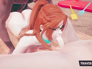 Double Penetration in the Beach