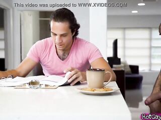 Chap gets aroused by his bushy stepdad - homosexual porn