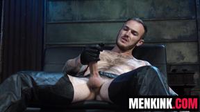 ”Horny Christian Wilde grips his heavy prick to unload his cum”