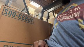 In The Back At My Job Jacking Off So I Can Let This Nut Out Cause I Was Horny All Day