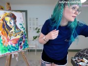 hot aussie milf paints GoAskAlex