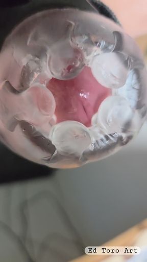 Big Cock cum shot with The Handy
