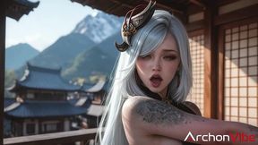 shenhe treated herself to a day at the spa, and the sexy masseur worked on her entire body, especially with her wholes[ai]