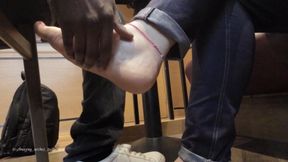 Coffee And Public Foot Fun With EliteFeetStreet