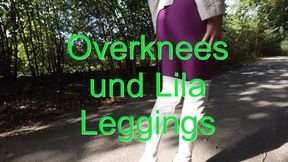 Overknees and purple leggings - Overknees und lila Leggings