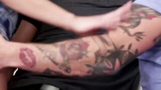 Bi-Sexual Stud Fucks Both Pussies In A Threesome