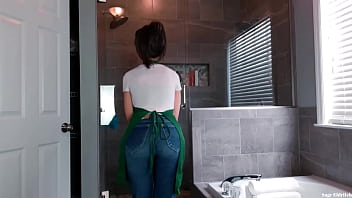 Starbucks Apron Girl Sage Eldritch Wetting Jeans &amp_ Panties