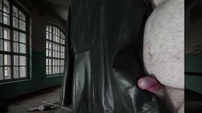 Cuming on Girlfriend's Soft Italian Leather Jacket