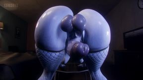 Widowmaker - Futanari Twerking it Out in Motel Room