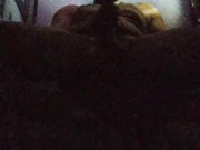 Stripping and jerking off in real public gloryhole with door open