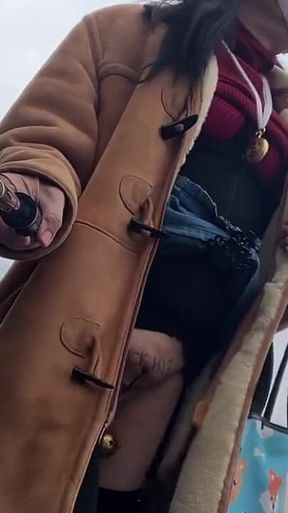 Self-training No. 81 Riverside Walk with Exposed Pussy and Asshole - Part 2