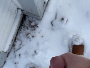 Eddie De Luca Cum’s In Snow