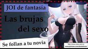 JOI con una bruja. Audio rol para masturbarse.