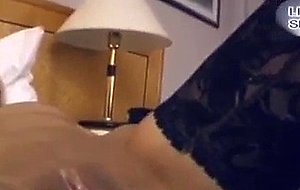 Getting comfortable in the hotel room