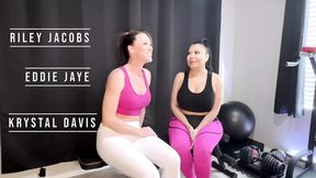 Deep Throat Fitness With Two Hot MILFs