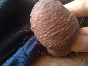 Man enjoys the warmth of his enormous cock