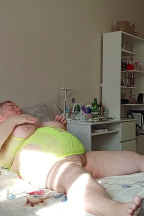 Big Hairy Pussy and Big Tits Mother-in-law