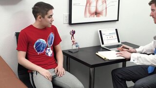 Tiny twink gets his penis and ass examined by a doctor