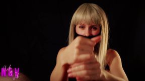 Sensual Gentle Teasing Handjob. Ruined Orgasm and Powerful Cumshot